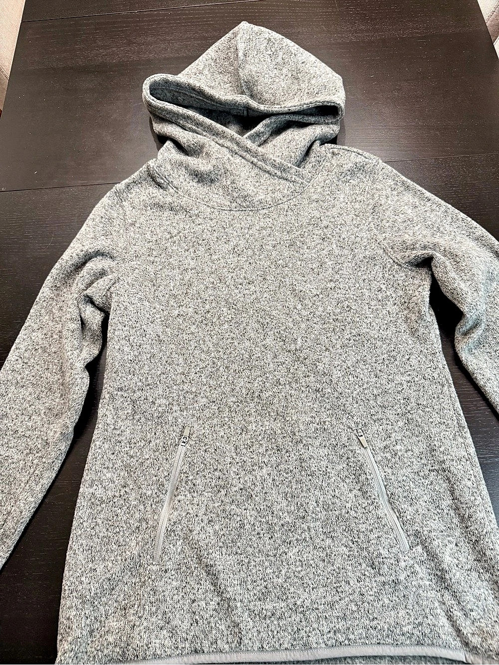 Old Navy Gray Hooded Fleece Pullover Size Small